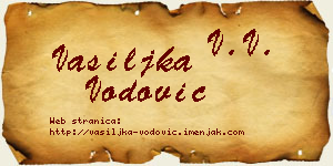 Vasiljka Vodović vizit kartica